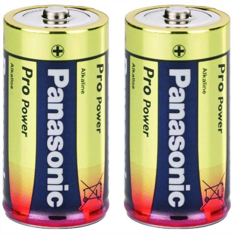 Panasonic Alkaline Batteri C LR14 - 2 stk. Pakke