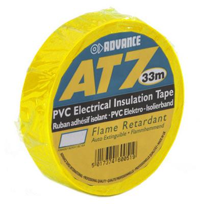 Advance At7 PVC Tape 19mm x 33m Gul - Høj Kvalitet