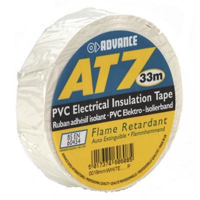 AT7 PVC Tape 19mm x 33m – Professionel Hvid Kvalitet