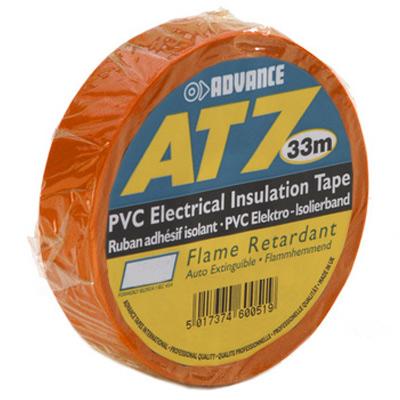 At7 PVC Tape 19mm X 33m Orange - Høj Kvalitet til Professionelt Brug