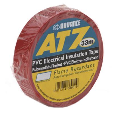 Højkvalitets PVC-tape 19mm x 33m Rød - Brandhæmmende