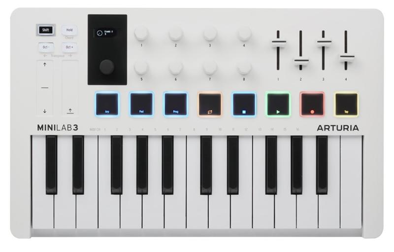 Arturia MiniLab 3 MIDI Keyboard - Hvid til Musikproduktion