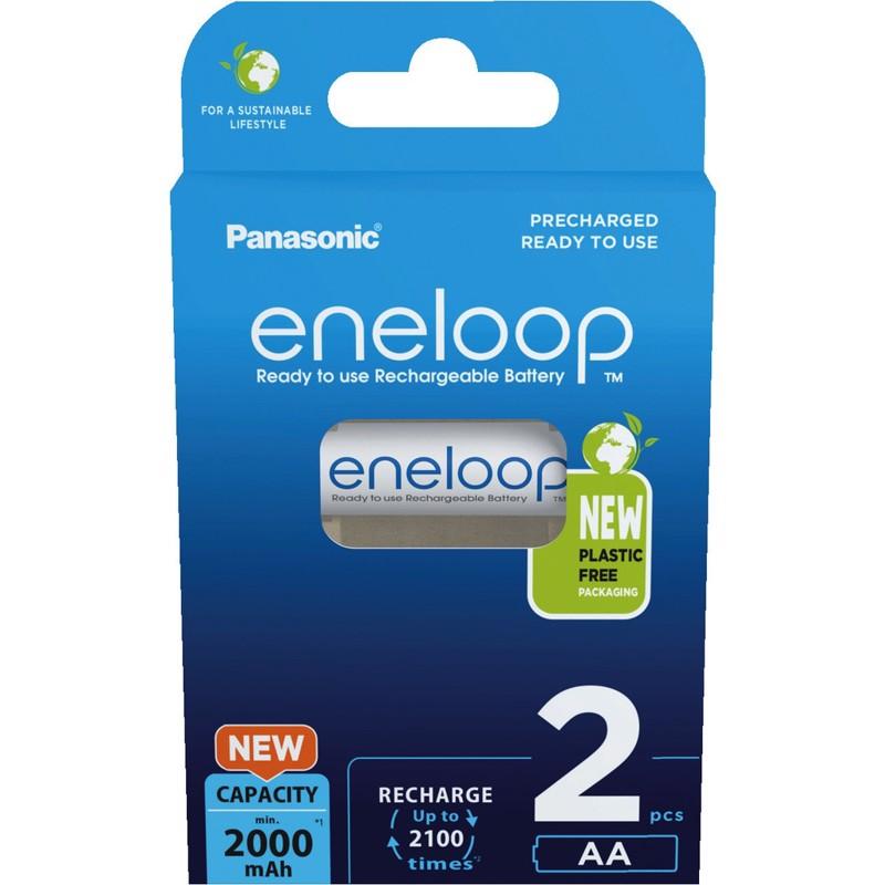 Genopladelige Nimh AA Batterier - 2 stk. fra Panasonic