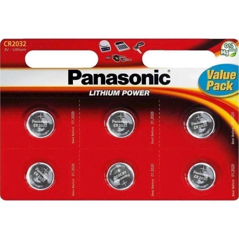 Panasonic CR 2032 Lithium Batterier (6 stk.) - Godt Tilbud!