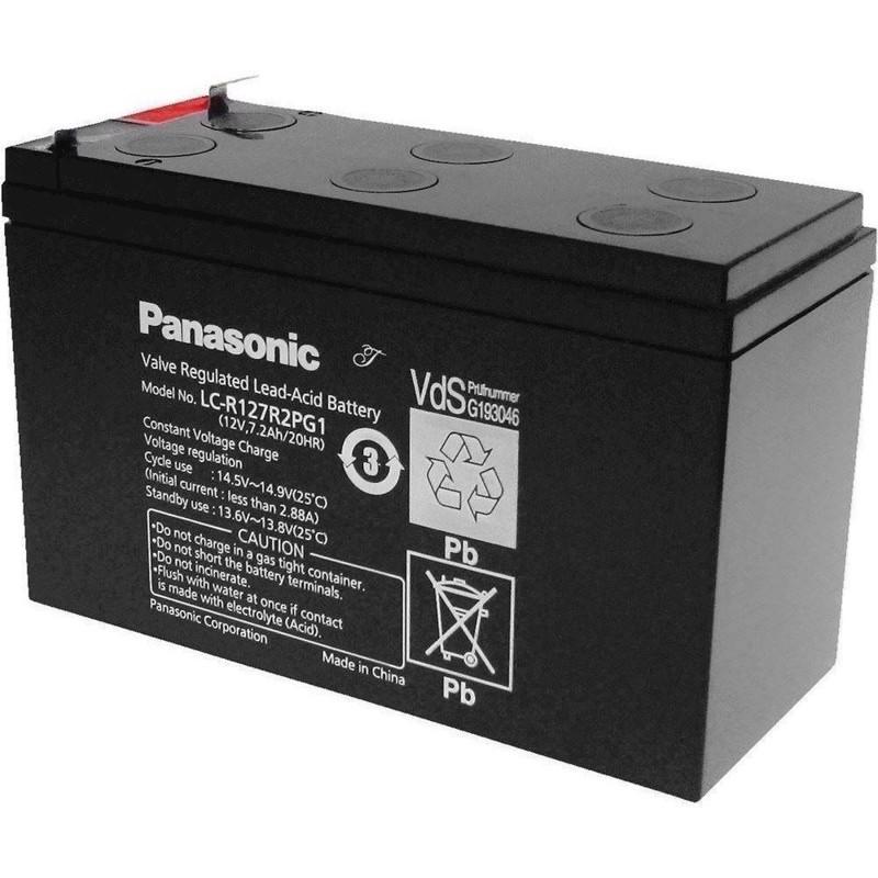 Batteri. 12 Volt. 7,2 Ah fra Panasonic