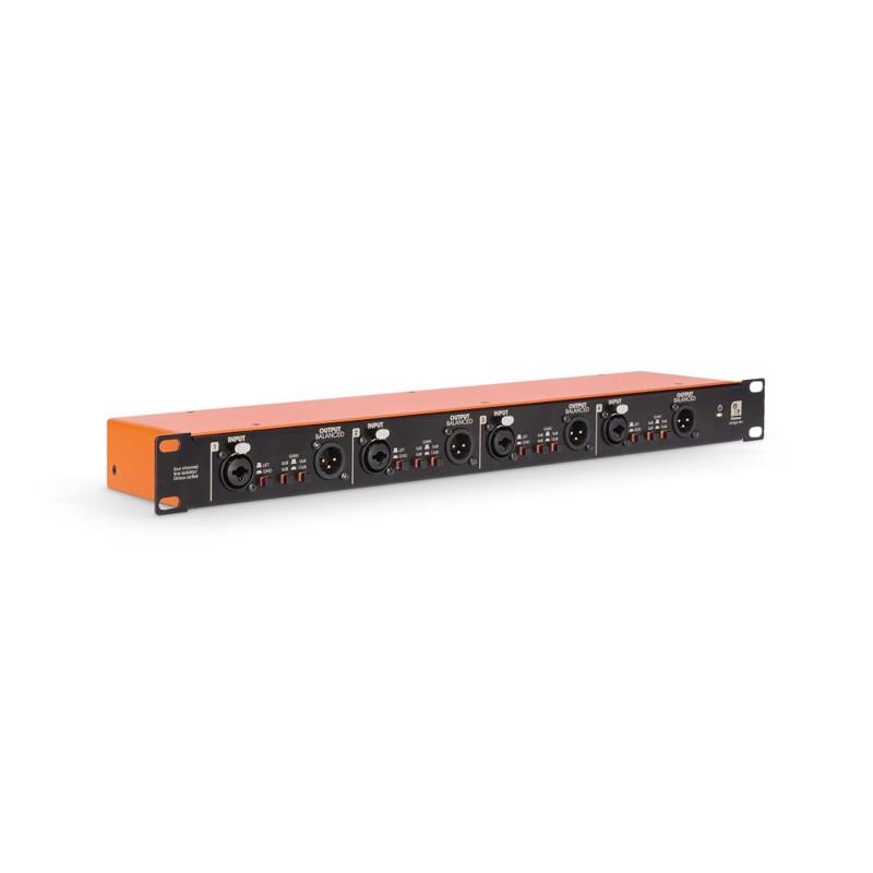19" DI Box med 4 Kanaler - Aktiv Isolationsboks