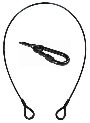 Professionel sikkerhedswire med karabinhage - 35kg max. belastning