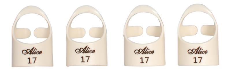 4 stk 17 mm Fingerplektre fra Alice – Fantastisk tilbud!