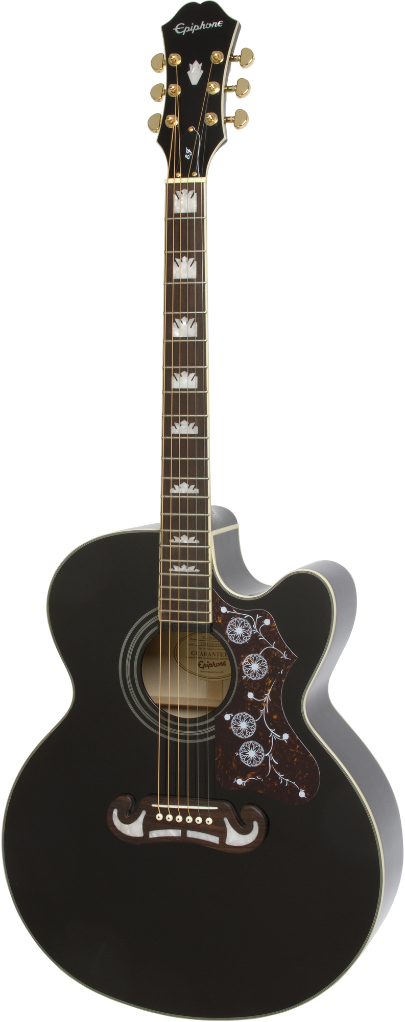 J 200 Ec Studio Vs Western Guitar   Sort fra Epiphone