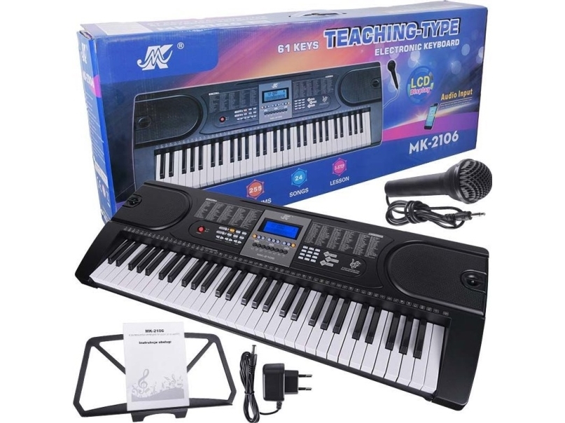 2106 Keyboard Piano 61 Tangenter Med Mikrofon fra Mk